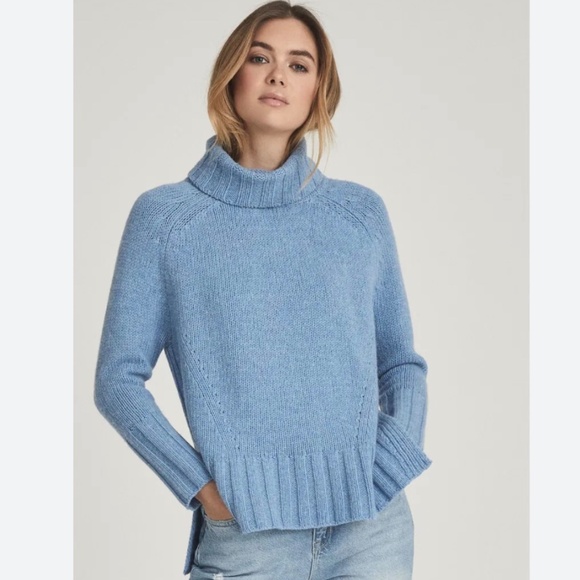 REISS Eve Wool Cashmere Blend Turtleneck Sweater - Picture 1 of 14